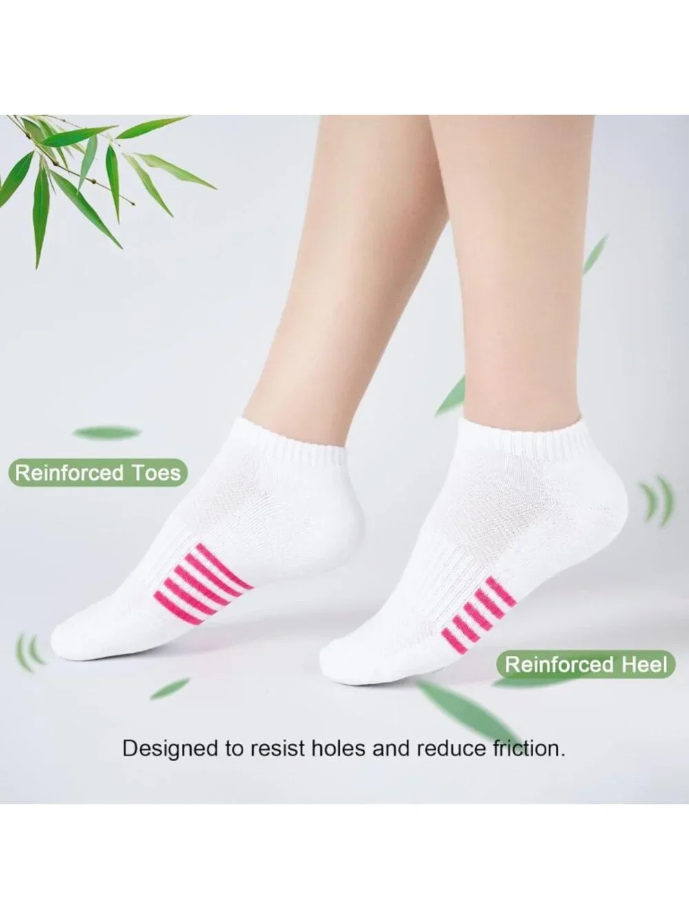 Bamboo Viscose Ankle Socks for Women, 6/12 Pairs Low Cut Comfort & Breathability
